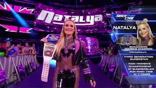 Natalya 1st Champion Entrance WWE Smackdown Women’s Champion [upl. by Idaline]