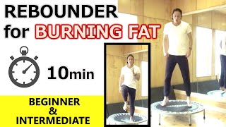 【10min Rebounder WORKOUT】For Weight Loss amp Burning Fat  Trampoline Exercise [upl. by Starobin525]