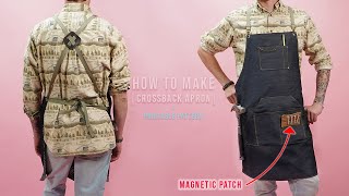 How to Make Cross Back Apron Printable Sewing Pattern [upl. by Erodeht]