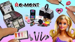 Barbie Doll Miniature Make up Collection  Dollhouse Toy Cosmetic Rement [upl. by Lunette]