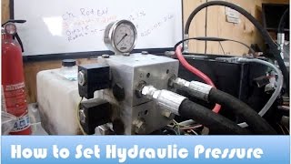 How to Set a Hydraulic Relief Valve [upl. by Enelaehs]