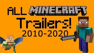 ALL OFFICIAL MINECRAFT TRAILERS 20102020 [upl. by Herbie]