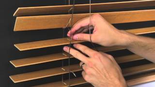 How to Restring a Standard Operating Horizontal Wood Blind [upl. by Ahsieni]