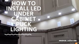 How to Install Under Cabinet LED Puck Lighting [upl. by Amar572]