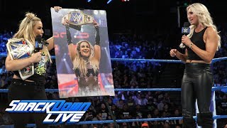 Natalya crashes Charlottes thank you to the WWE Universe SmackDown LIVE Sept 19 2017 [upl. by Sherwynd]