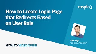 Creating a Login Page That Redirects Based on User Role [upl. by Einatsed]