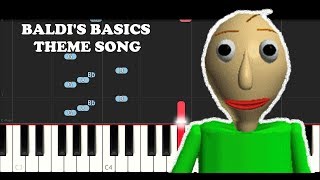 Baldis Basics School Theme Piano Tutorial [upl. by Gilles]