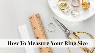 How To Measure Your Ring Size  MYKA [upl. by Max]