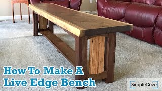 How To Make A Live Edge Bench [upl. by Awuhsoj]