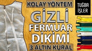 Gizli Fermuar Dikimi ve Teknikleri  Elbiseye Kolay Fermuar Takma Yöntemi KENDİN YAP  Tuğba İşler [upl. by Eeryk]