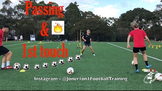 Loads of different soccer drills that work on 1st touch amp passing [upl. by Lukin]