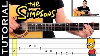 como tocar LOS SIMPSONS en guitarra FACIL Principiantes y novatos acústica o criolla [upl. by Medwin]