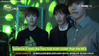 Engsub 150321 Show Champion backstage  SR15B Hansol Yuta Doyoung Ten Jaehyun [upl. by Letnahs381]