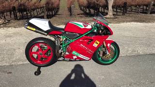 Ducati 748 Race Spec Walk Around and Cold Start [upl. by Llig]