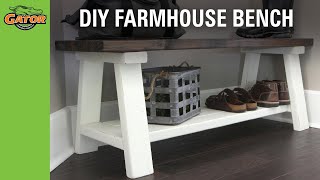 DIY Rustic Farmhouse Bench [upl. by Anoyek]