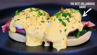 Eggs Benedict Recipe  The Best Hollandaise Sauce Ever [upl. by Intruoc]