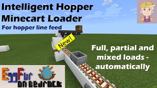 Intelligent Hopper Minecart Loader for Hopper Line Bedrock amp Java [upl. by Coussoule]