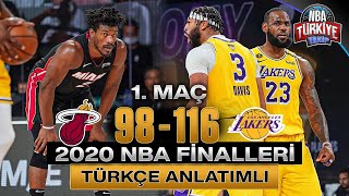 MIAMI HEAT x LAKERS  2020 NBA Finalleri 1 Maç  TÜRKÇE ANLATIMLI [upl. by Lenneuq]