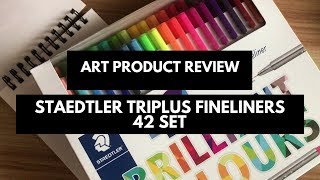 Art Product Review of the Staedtler Triplus Fineliner 42 Set [upl. by Daney609]