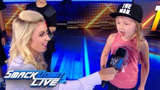 Sarah Schreiber hosts a Superstar impression contest SmackDown Exclusive June 18 2019 [upl. by Aynahs]