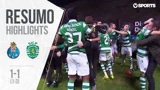 Highlights  Resumo FC Porto 11 Sporting 13 gp Allianz Cup 1819 Final [upl. by Stanway]