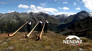 Alphorn Players in Nendaz Switzerland [upl. by Norbert]