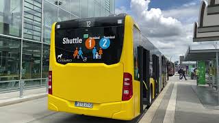 Frankfurt Airport Walk Shuttle Buses Bus Parking Lot [upl. by Akkin]