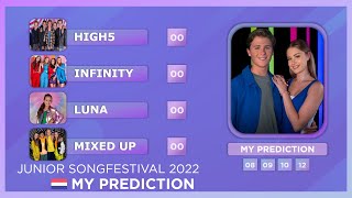 Junior Songfestival 2022 🇳🇱  MY PREDICTION  MIJN VOORSPELLING [upl. by Acinok]