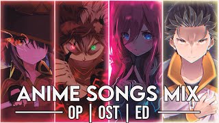 Best Anime Openings amp Endings Mix OSTs 3  Full Songs [upl. by Nethsa]