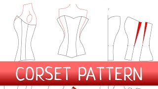 Corset Pattern How to make a corset FREE PATTERN [upl. by Esmerelda428]