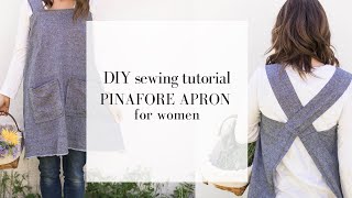 Cross Back Apron Tutorial [upl. by Adlog769]