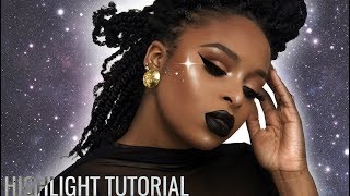 How to apply highlighter for beginners  Best Highlighters on BrownDark Skin [upl. by Gambrell]