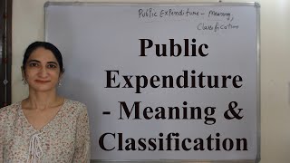 Public Expenditure  Meaning amp Classification [upl. by Vanna766]