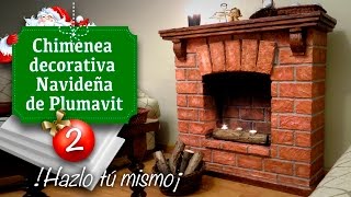 Decoración de Navidad  Chimenea Falsa de Plumavit  Manualidades  Christmas decoration [upl. by Anoy]