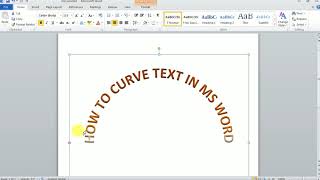 How to Write Curve Text in MS Word [upl. by Denney106]