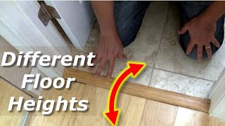 How To Transition Different TileWood Floor Heights [upl. by Kirsteni]