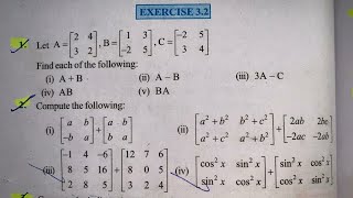 EX 32 Q1 TO Q12 SOLUTIONS OF MATRICES NCERT CHAPTER 3 CLASS 12thPART1 [upl. by Assyn]