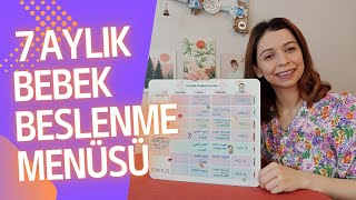 7 Aylık Bebek Neler Yer Örnek MenüPüf Noktaları [upl. by Yanahs]