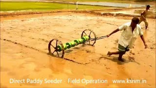 KSNM Direct Paddy Seeder Field Operation [upl. by Axel857]