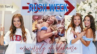 Sorority Rush Week Vlog  Outfits amp Bid Day  University of Alabama [upl. by Seroled556]