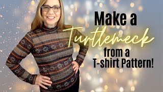 Make a Turtleneck from a Tshirt pattern [upl. by Kieran361]