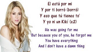 Shakira  Loca Spanish Version ft El Cata Lyrics English and Spanish  Translation amp Meaning [upl. by Nykal]