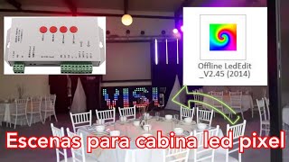 Programar cabina led pixel T100 WS2811 600 pixeles TUTORIAL [upl. by Gannie]