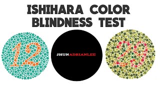 ISHIHARA COLOR BLINDNESS TEST  JHUNADRIANLEE [upl. by Nidia118]