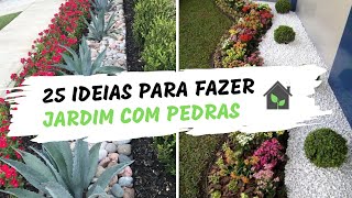 25 Ideias Para Fazer Jardim Com Pedras [upl. by Ahseya]