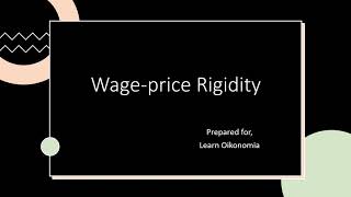 Wageprice Rigidity [upl. by Dammahum]