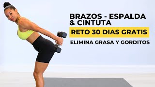 Ejercicios para Adelgazar Brazos y Espalda  Reduce Cintura ancha rápido [upl. by Flan]