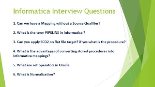 informatica interview questions and answers for experienced [upl. by Hayyifas]