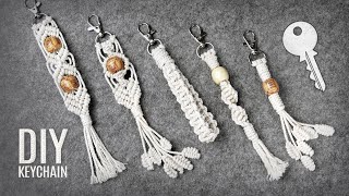 MACRAME KEYCHAIN PATTERNS 🔑 DIY [upl. by Weisbrodt]