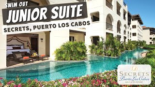 Junior Suite Swim Out Garden View  Secrets Puerto Los Cabos  Walkthrough Room Tour amp Review 4K [upl. by Stephie]